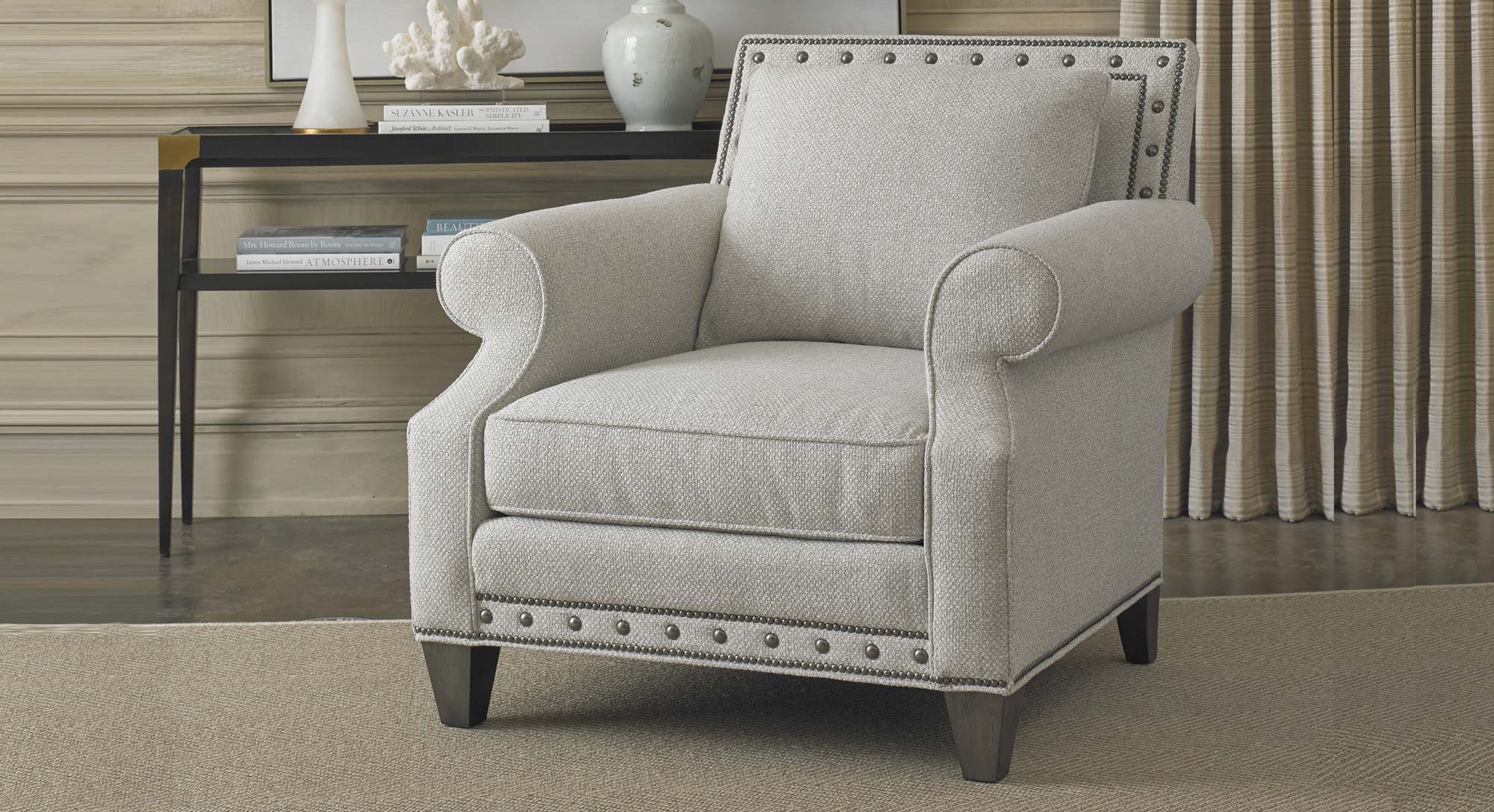 Upholstered lounge on sale chairs